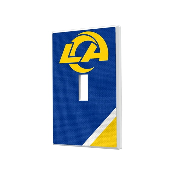 Los Angeles Rams Diagonal Stripe Single Toggle Light Switch Plate