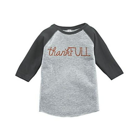 

Custom Party Shop Kid s Thankfull Thanksgiving Grey Raglan