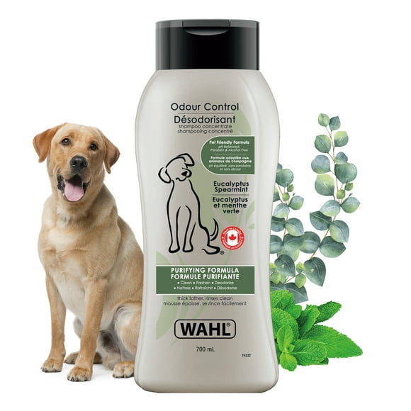 Wahl Odour Control, Plant Derived, Paraben & Silicone Free, Eucalyptus Spearmint Dog Shampoo, 700ml
