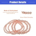 thumbnail image 4 of Vocoste Bead Bracelet for Women Men Bead Ball Bracelet Stackable Stretch Elastic Bracelet Kit Rose Gold Tone, 4 of 6