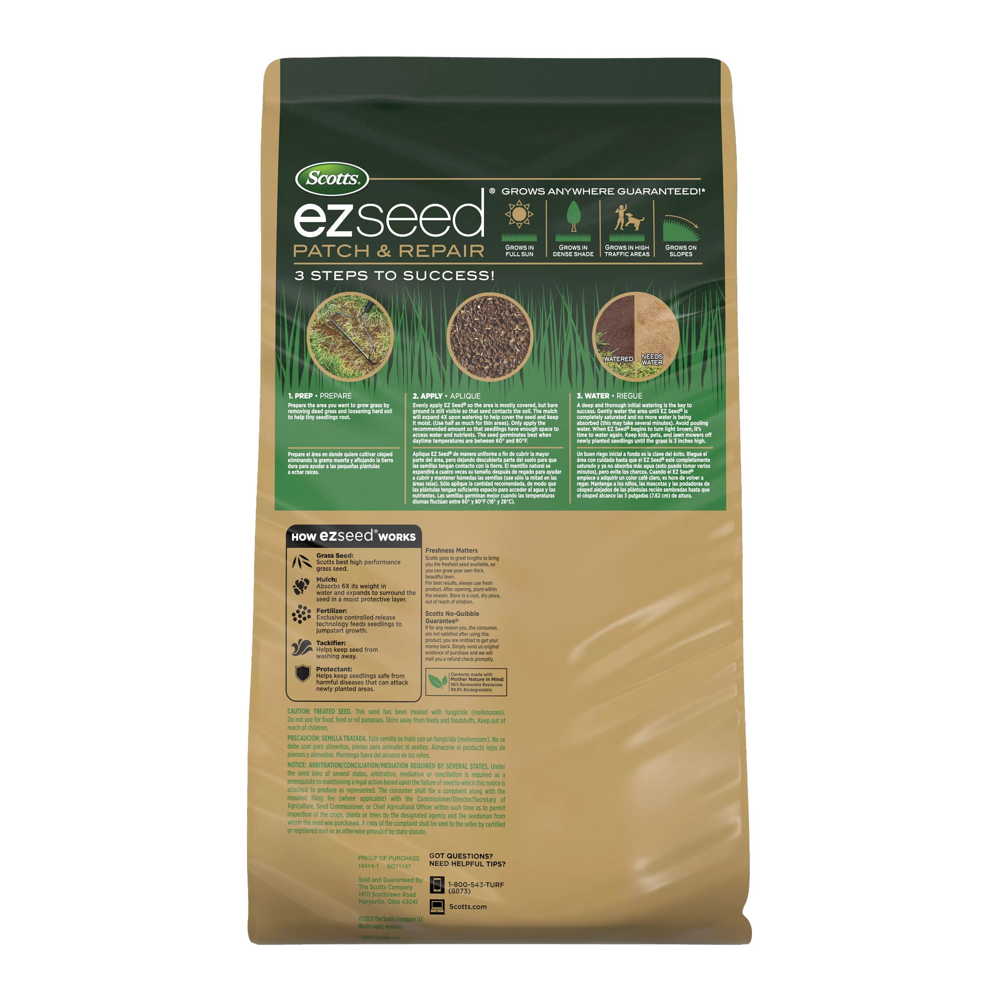 Scotts EZ Seed Patch & Repair Southern Gold Blend for Tall Fescue Lawns, 20 lbs.