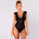 thumbnail image 4 of Ropa interior Porno sin entrepierna para mujer, conjunto de sujetador transparente de encaje, disfraces eróticos calientes, mono de peluche femenino, sujetador con escote en V profundo, conjunto de le, 4 of 5