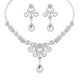 thumbnail image 1 of KAKOWELY 1 juego de collar, pendientes y adornos de diamantes de imitación para bodas., 1 of 4