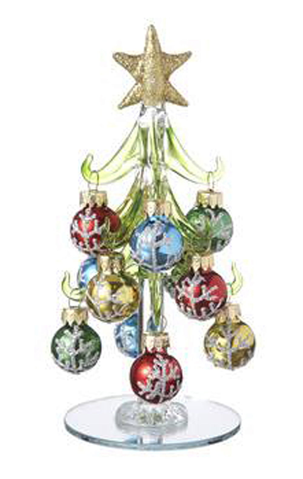 Frosted Snowflake Ornaments on Glass Christmas Trees by Ganz - Walmart.com