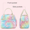 thumbnail image 4 of Lunch Box for Women Men Insulated Lunch Bag Lunch Tote Bag Leakproof Thermal Cooler Large Capacity for Travel Work School Picnic (Tie pink), 4 of 5