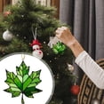thumbnail image 3 of Stained Glass Maple Leaf Ornament, 3.14 inch Hanging Fall Window Decoration, Acrylic Xmas Tree Pendant, Handcrafted Suncatcher, Autumn Wall Accent, Festive Holiday Home Decor, Christmas Ornament, 3 of 3