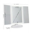 thumbnail image 2 of Impressions Vanity Trifold Vanity Mirror with Lights,3X and 2X Magnifying Face Mirror (Rose Gold), 2 of 7