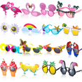 thumbnail image 1 of Spot Hawaiian Beach Taza de cerveza Gafas Fiesta de verano Gafas estilo flamenco Gafas de piña loro, 1 of 3
