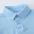 thumbnail image 6 of WUANDIXFA Boys Short Sleeve Pique Polo Shirt School Uniform Shirts for Kids (Sky Blue, 5-6 Years), 6 of 9