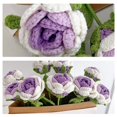 thumbnail image 3 of Hand-Woven Roses,Knitting Crochet Flower,Crochet Handmade Red Rose Artificial Flowers,Wedding Decor Suitable for Anniversaries Celebrations Birthday Gift, 3 of 6