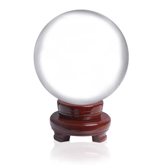 Bola de cristal LONGWIN de 100 mm transparente para fotografía con soporte