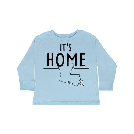 

Inktastic It s Home- State of Louisiana Outline Gift Toddler Boy or Toddler Girl Long Sleeve T-Shirt
