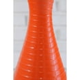 PoliVaz Orange Trumpet Vase, Set of 3