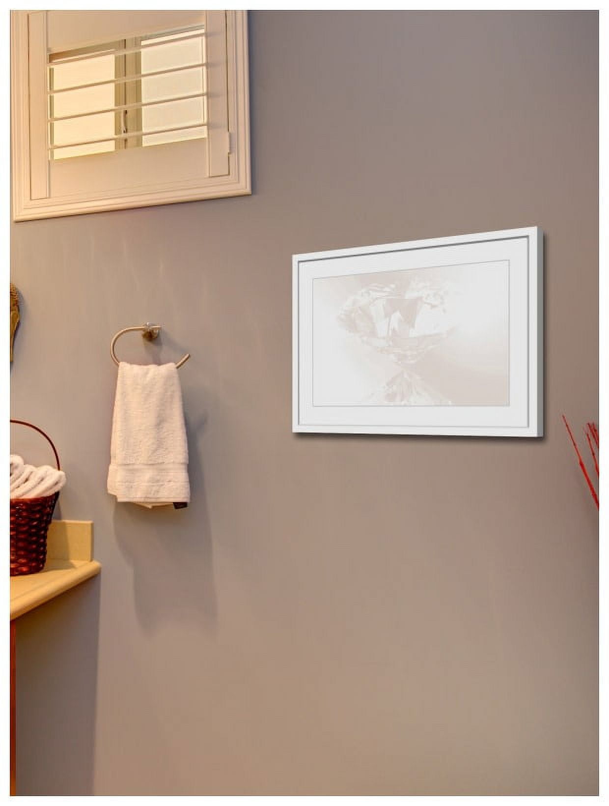 "Gem on White" Framed Painting Print