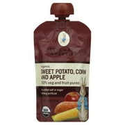 Angle View: Peter Rabbit Corn and Apple Sweet Potato Organic1 Veg and Fruit Puree, 4.4 Oz (Pack of 10)