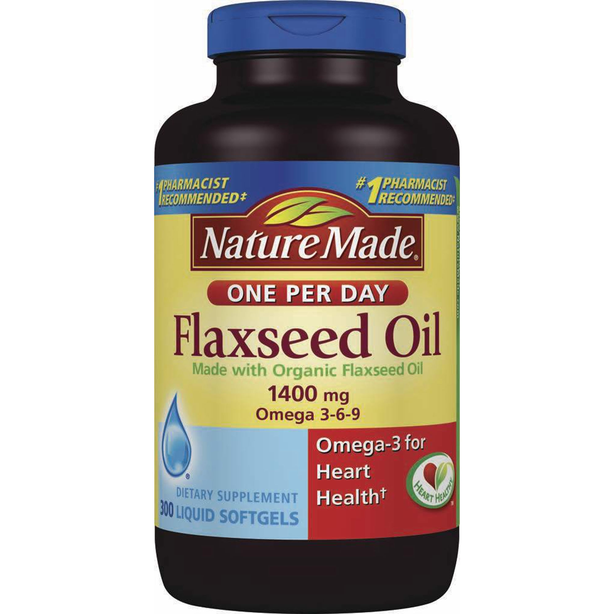 Nature Made 1,400mg Flaxseed Oil Liquid Softgels, 300 ct.
