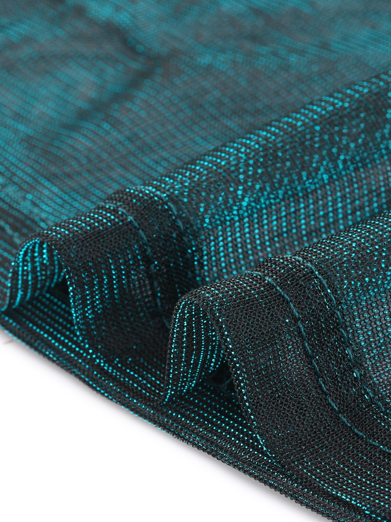 DARING DIVA Women's Plus Size Sheer Mesh Holographic See Through Blouse 4X Cyan