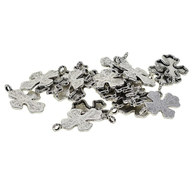 veasfak 20 Pcs Pendentifs Croix Tibétaine Base Vierge Breloques en Résine Époxy