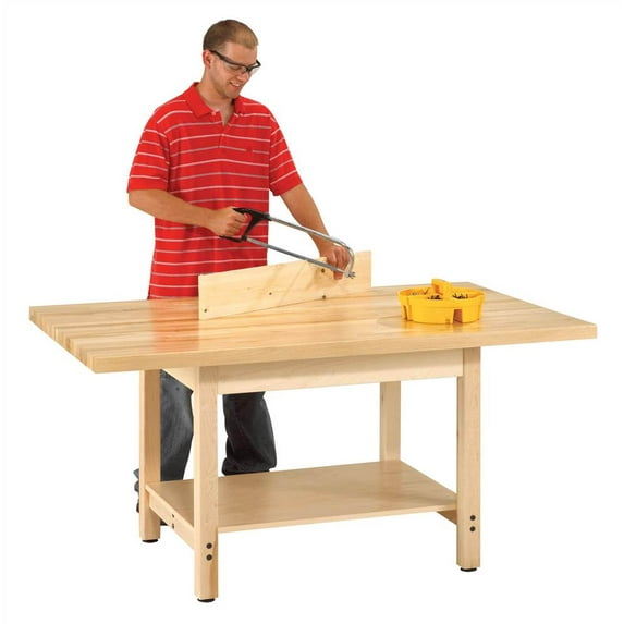 Wood Bench (48 in. W x 24 in. D x 32 in. H)