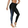 thumbnail image 4 of Women UPF50+ Swimming Pants Color Block High Rise Swim Leggings, 4 of 7