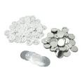 thumbnail image 2 of Button Making Supplies, Pin Back Button Parts 100 Sets Plastic Base  For DIY 44mm / 1.73in,50mm / 1.97in, 2 of 8