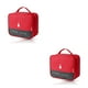 thumbnail image 3 of Matsuzay Bolsa de almacenamiento de primeros auxilios, división portátil para ahorrar espacio, gran capacidad, artículos diversos, paquete de Rojo 2piezas, 3 of 6
