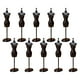 thumbnail image 1 of 10 mini maniquíes para muñecas, vestidos, regalos de cumpleaños con soporte para fotos de escenas de vida Negro, 1 of 9