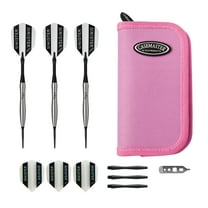 Viper Sinister Tungsten Steel Tip Darts 24 Grams and Casemaster Deluxe Pink Nylon Dart Case
