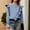 Blue, variant on WIZUTIZ Fall Winter Shirt Women's Casual Sexy Fashion Solid Long Sleeve Tops Women V Neck Pullover Blouse