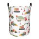 thumbnail image 1 of Balery Excavator Cesta de ropa redonda con asas, impermeable, independiente, para ropa, juguetes, dormitorio y familia-Medium, 1 of 6