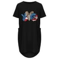 thumbnail image 3 of Jophufed 4th of July Dress for Women Summer Fashion Independence Day Flag Print Casual Short Sleeve With Pocket Round Neck Loose Dress, 3 of 5