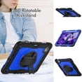 thumbnail image 4 of Case for iPad Air 5th Generation / iPad Air 4th Generation 10.9 inch with Screen Protector, 360 Degree Rotating Kickstand Hand Strap Shockproof Cover with Shoulder Strap, Dark Blue PC, 4 of 7