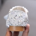 thumbnail image 4 of Icvfdpl Sandals For Girls Teen Fashion Spring Summer Dress Performance Dance Shoes Mesh Rhinestone Bow Hook Look Light Breathable Weekend Soft 5.5 Years-6 Years, 4 of 4
