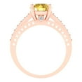 thumbnail image 4 of 2.21ct round cut yellow natural citrine 14k rose gold Bridal Wedding Engagement Promise Anniversary Ring for Women size 5.5, 4 of 7