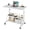 white, variant on Portable Manual Height Adjustable Desk for Office, 31.5" Tabletop, Lockable Casters and Double Tier Storage Design