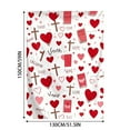 thumbnail image 3 of Xubinwww Valentine's Day Heart Design Cozy Flannel Throw Blanket For Couples Cuddle Soft Warm Bed Home Soft Things Throw Blanket Throw Blanket Lightweight 10 X 10 Blanket Comp Soft Size Blanket Nice, 3 of 7
