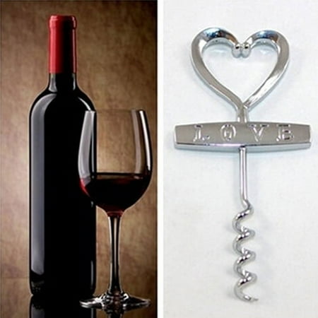 

HomeLife Love Heart Wine Corkscrew Cork Screw Bottle Opener Wedding Party Feast Favor