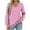 Pink, variant on YUGYXL Boho Tops for Women Fashion Polka Dots V Neck Pullover Fall Casual T Shirt Long Sleeve Comfort Printed Blouses Pink L