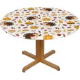 thumbnail image 3 of muroi Flowers and Cherry Round Fitted Tablecloth, Waterproof Round Table Cloth with Elastic Edged Washable Table Cover for Indoor Outdoor Fits 45"-50" Tables, Medium, 3 of 6