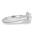 thumbnail image 4 of ESTE ORIGIN 2.00Ct Round Cut Moissanite Halo Solitaire Engagement Ring – Cathedral Setting in 14K White Gold for Women, 4 of 7