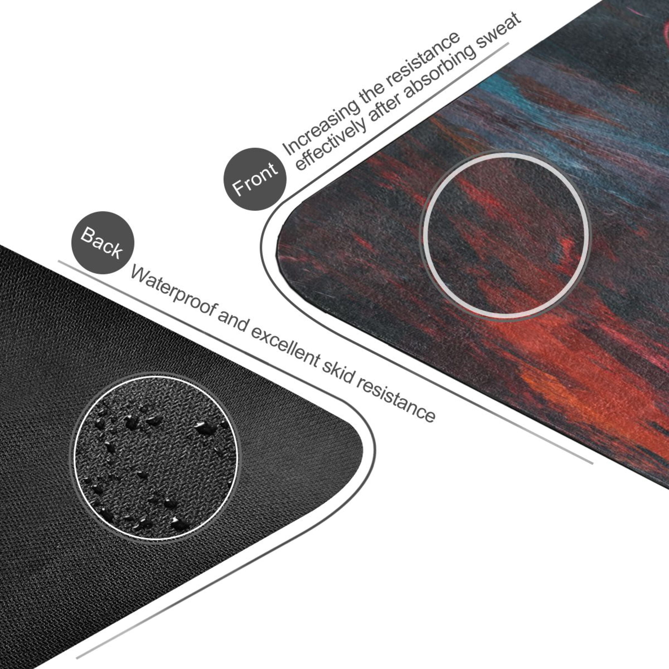 BZSMCE Yoga Mat Women Jellyfish Colorful Art Fitness Mat