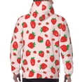 thumbnail image 7 of Pofeuu Strawberries Print Mens Casual Hooded Collar Drawstring Hoodies Pullover Sweatshirts Casual Long Sleeve Shirts-X-Large, 7 of 7