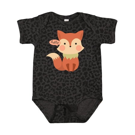 

Inktastic Cute Fox Hello Gift Baby Boy or Baby Girl Bodysuit