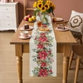 thumbnail image 2 of Christmas Poinsettia Table Runner 70 Inches Long Farmhouse Dress Scarves, Xmas Birds Berries Eucalyptus Botanical Dining Tablerunner for Coffee Table/Kitchen Island/Party Décor, 13" x 70", 2 of 8