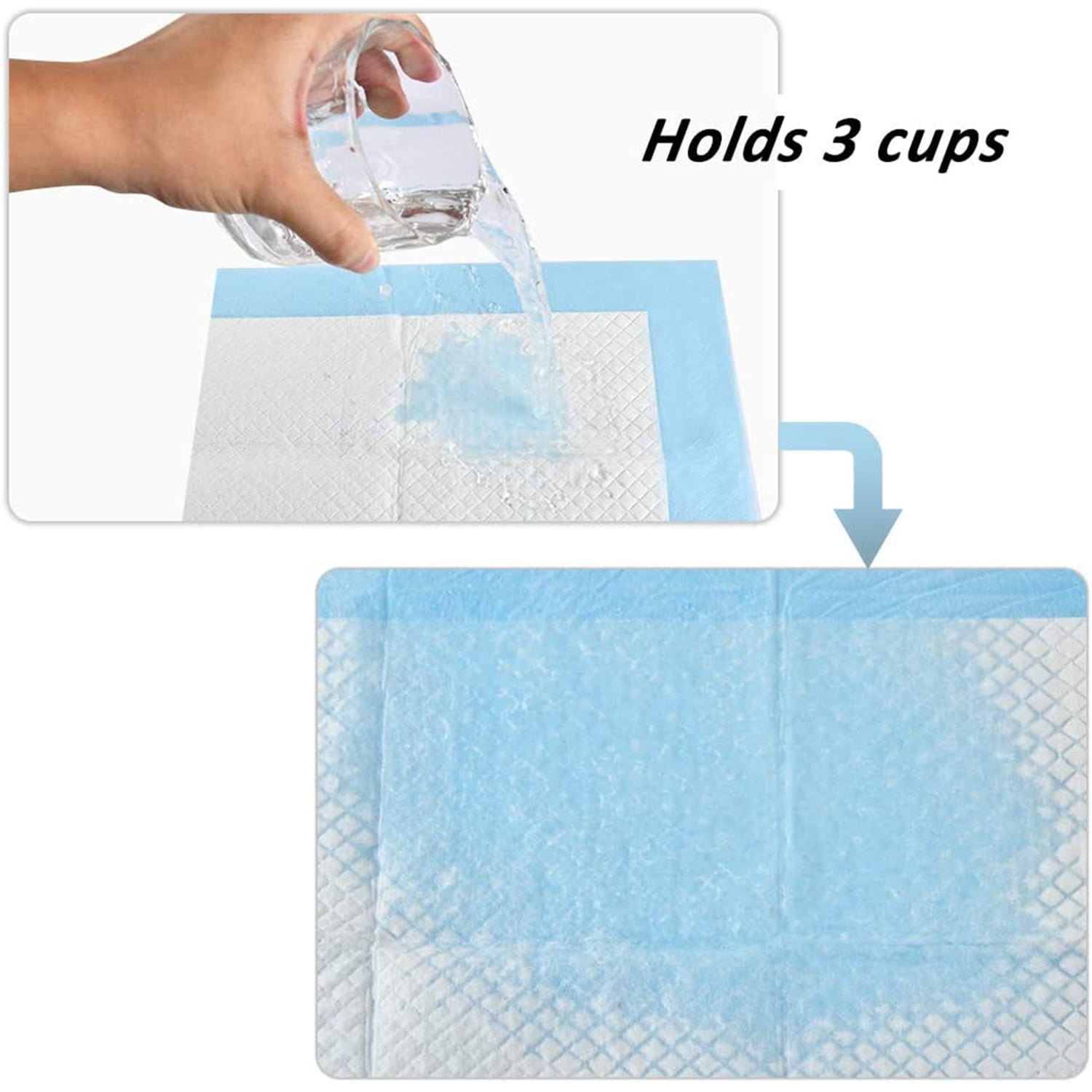 Pefilos 13" Dog and Puppy Pee Pads with Leak-Proof Quick-Dry Design for Potty Training Pad, Standard Absorbency, Regular Size, Pack of 100, Blue Pefilos 13" Dog and Puppy Pee Pads with Leak-Proof Quick-Dry Design for Potty Training Pad, Standard Absorbency, Regular Size, Pack of 100, Blue