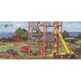 thumbnail image 1 of Construction Project by Sea Bridge Buildings Extra Wide Kids Wallpaper Border Modern Design, Roll 15' x 6", 1 of 3
