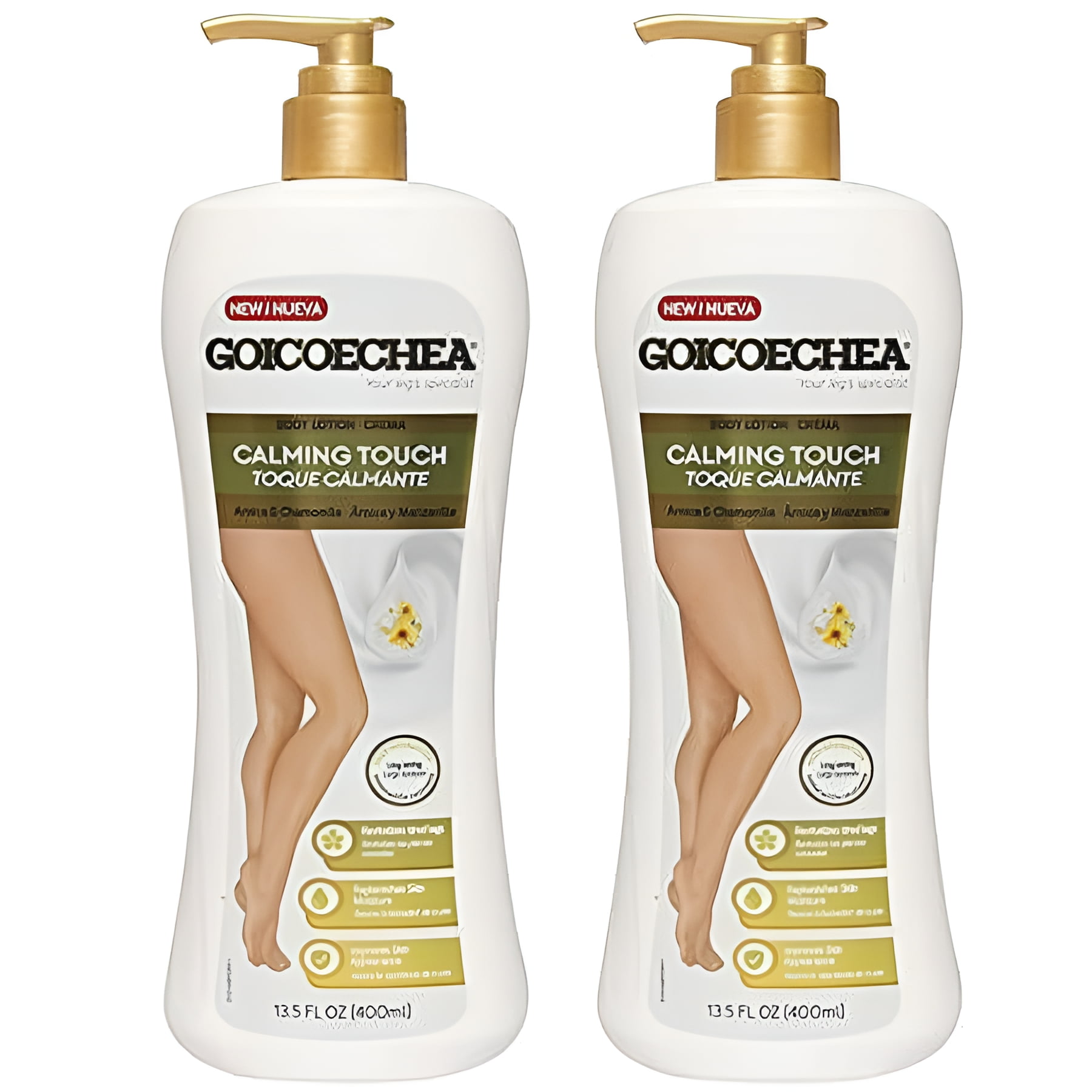 Calming Touch body lotion Arnica & Chamomile Goicoechea 13.5 oz (Pack of 2) Crema Para Eliminar Las Varices Y Araitas Vasculares