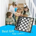 thumbnail image 3 of Travel Chessboard Game Portable International Chess Set Magnetic Foldable Board Entertainment Educational Gift for Children, 3 of 7