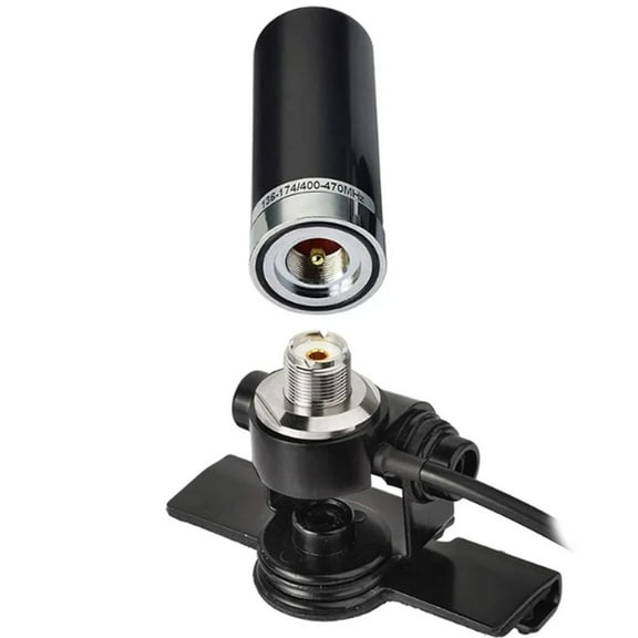 High-Performance VHF/UHF Mobile Ham Radio Antenna for Vehicles & Trucks,Low-Profile Lip Mount for Two-Way Communication