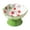 Green, variant on HHBEAUTY Ceramic Cat Slow Feeder, Cute Strawberry Shape Elevated Food Bowl, Shallow Raised Cat Dish, Anti Vomiting Whisker Fatigue Bowls